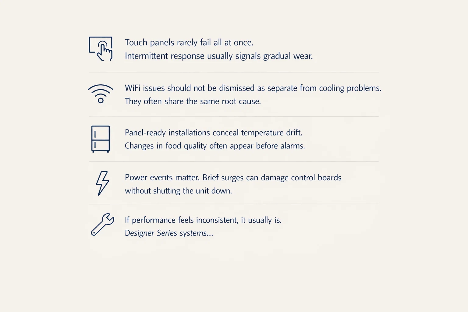 Designer Series WiFi & Digital Panel Problems in Sub-Zero Refrigerators ...